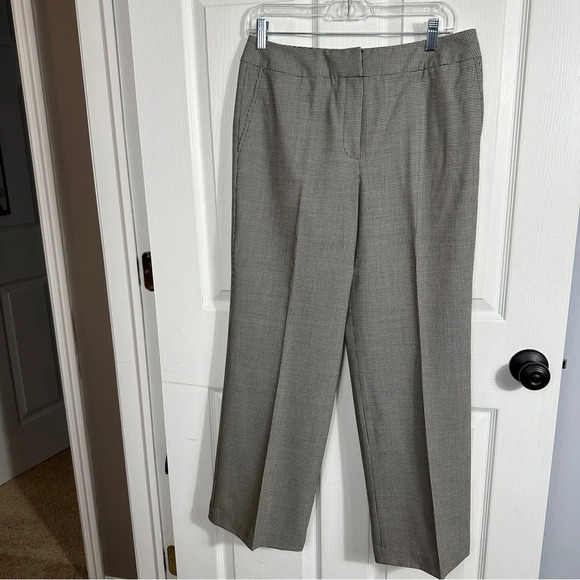 Talbots Petites size 10P 96% wool houndstooth wide leg pants, lined - Picture 7 of 8